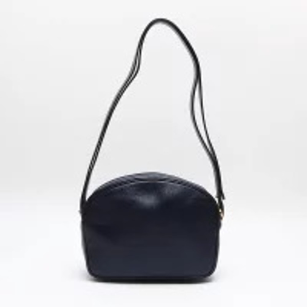 Christian Dior CD Oval Logo Plate Shoulder Bag Navy Blue - Picture 3 of 13